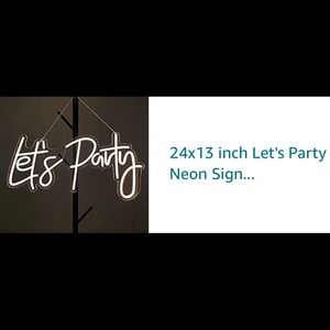 LED sign “Let’s Party” neon sign